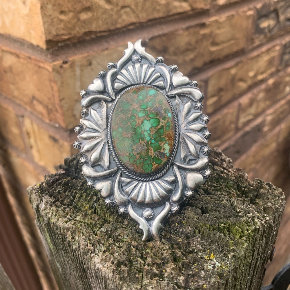 Sterling silver navajo turquoise ring 925 Native American made vintage jewelry - Picture 12 of 13